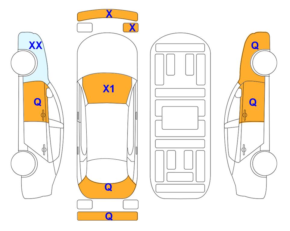 Схема состояния кузова Lotte для Genesis GENESIS GV80 (G) 3.5T 4WD 5-Seater