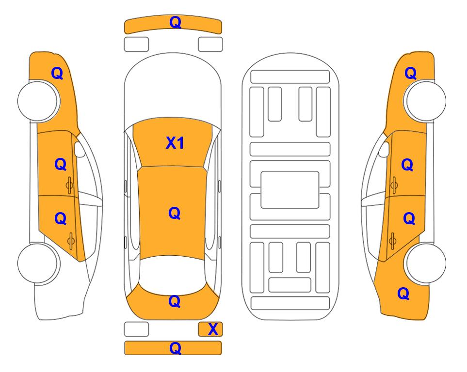 Схема состояния кузова Lotte для KIA MORNING URBAN (G) 1.0 VAN
