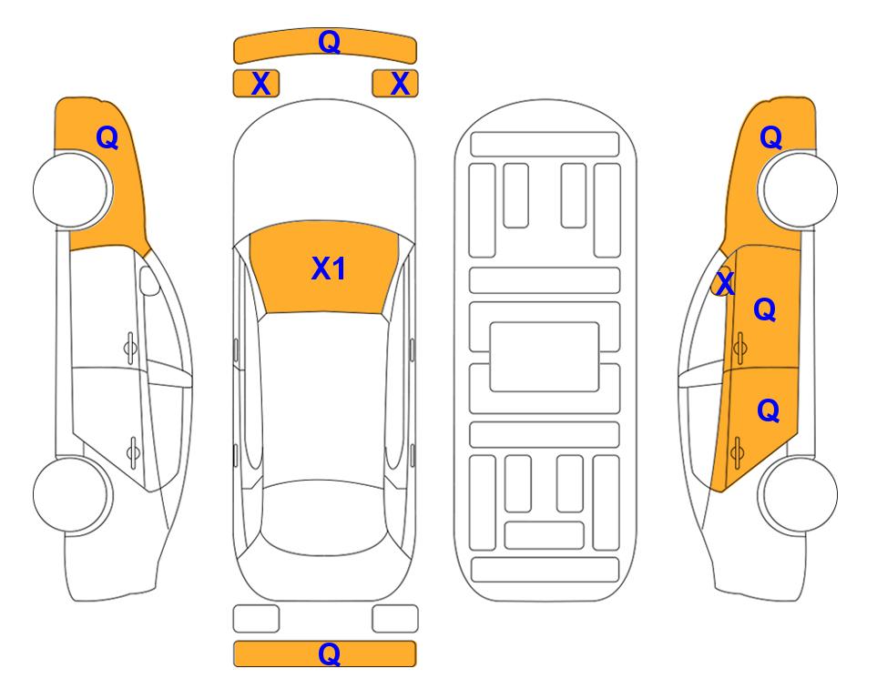 Схема состояния кузова Lotte для Другая марка I40 SALOON (D) 1.7 PYL
