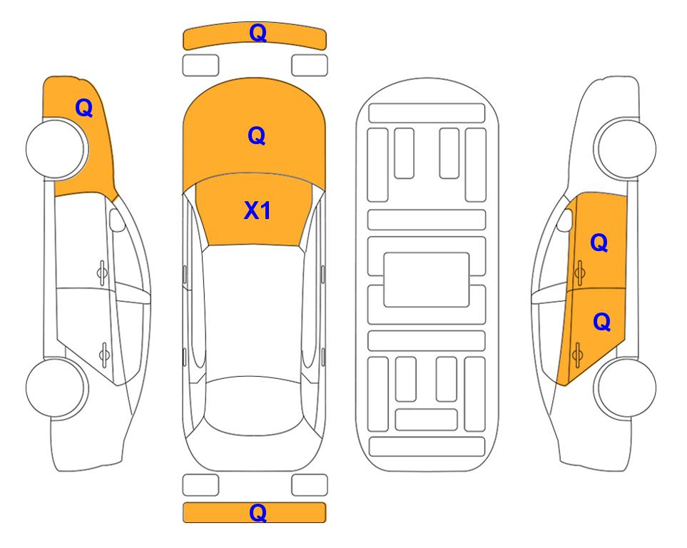 Схема состояния кузова Lotte для Hyundai CASPER (G) 1.0 Inspiration