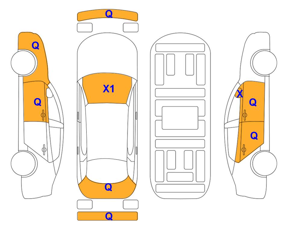 Схема состояния кузова Lotte для KIA THE BOLD SPORTAGE (D) 2.0 2WD Prestige